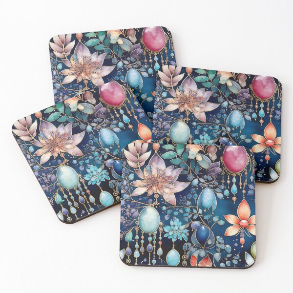 Item preview, Jewelry flowers watercolor vector seamless pattern designed and sold by Leylita Design.