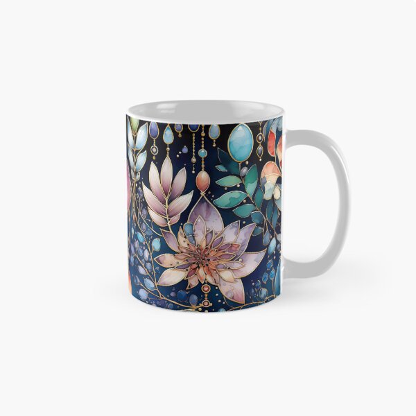 Aperçu de l'œuvre motif vectoriel sans couture aquarelle de fleurs de bijoux créée et vendue par Leylita Design.