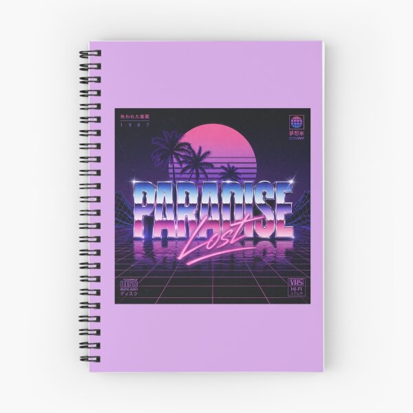 Item preview, Vaporwave Paradise Lost Neon Retro Aesthetic 80s Synthwave Sunset Chrome Text Design designed and sold by Sanika arts .