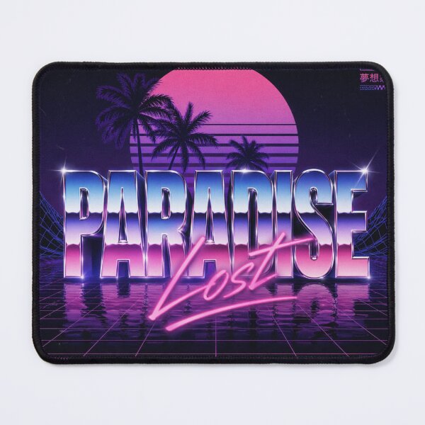 Item preview, Vaporwave Paradise Lost Neon Retro Aesthetic 80s Synthwave Sunset Chrome Text Design designed and sold by Sanika arts .