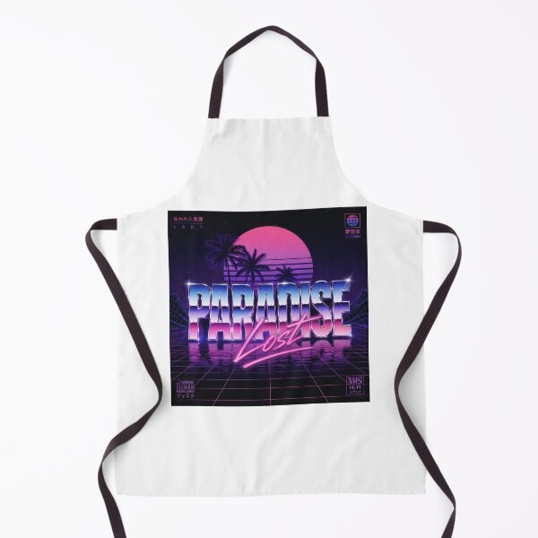Artikelvorschau, Vaporwave Paradise Lost Neon Retro Ästhetik 80er Synthwave Sonnenuntergang Chrome Text Design entworfen und verkauft von Sanika arts .