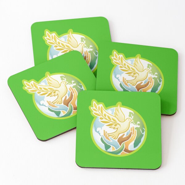 Item preview, World Peace — United Hands & Dove Logo designed and sold by spectomine.