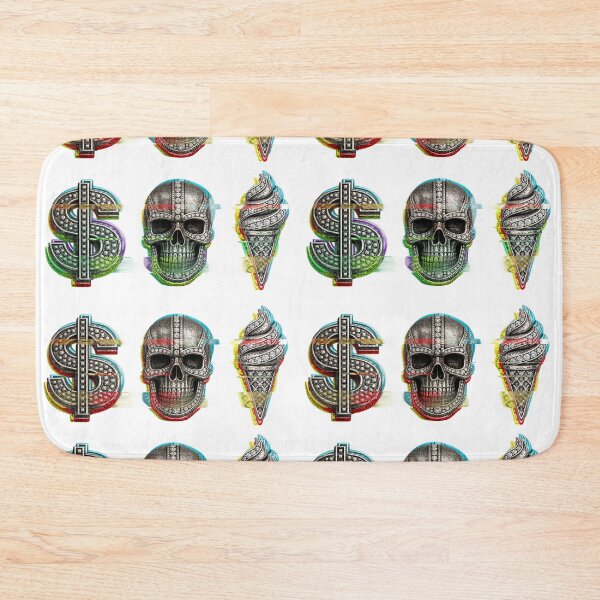 Item preview, Money Skull Ice Cream pattern designed and sold by Glitch Ink.