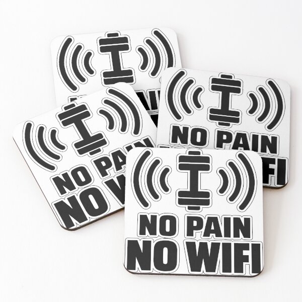 Artikelvorschau, Kein Schmerz, kein WLAN – Lustiges Fitness-Shirt | Workout-Humor mit Fitness-Spruch | Hantel-WLAN-Design entworfen und verkauft von Divakar Fashion.