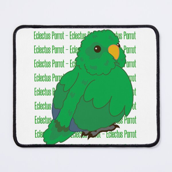 Item preview, Cute male Eclectus Parrot with Text. designed and sold by causebirbs.