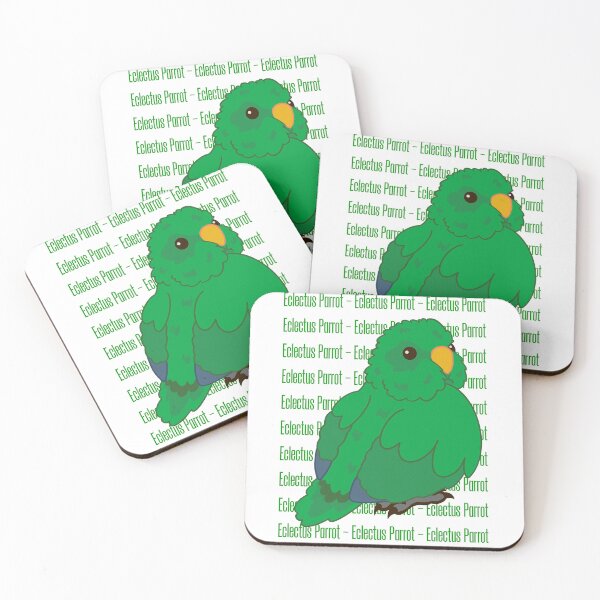 Item preview, Cute male Eclectus Parrot with Text. designed and sold by causebirbs.