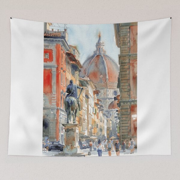 Item preview, Florence Piazza Watercolor designed and sold by caracatita75.