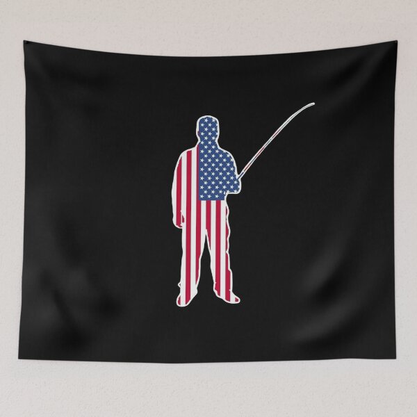 Item preview, Peaceful Fishing Sunset in Patriotic Colors designed and sold by KapiPrint.
