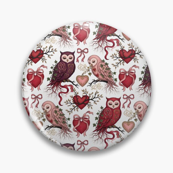Item preview, Owls and hearts | Ed Hardy Style | Lowbrow Pop Surrealism designed and sold by Piagor.