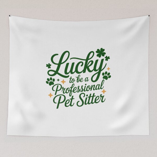 Item preview, Lucky to be Professional Pet Sitter St. Patrick's Day White designed and sold by IdunayaStore.