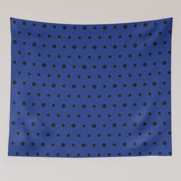 Item preview, Royal Blue And Black Polka Dot Pattern designed and sold by pattern-archive.
