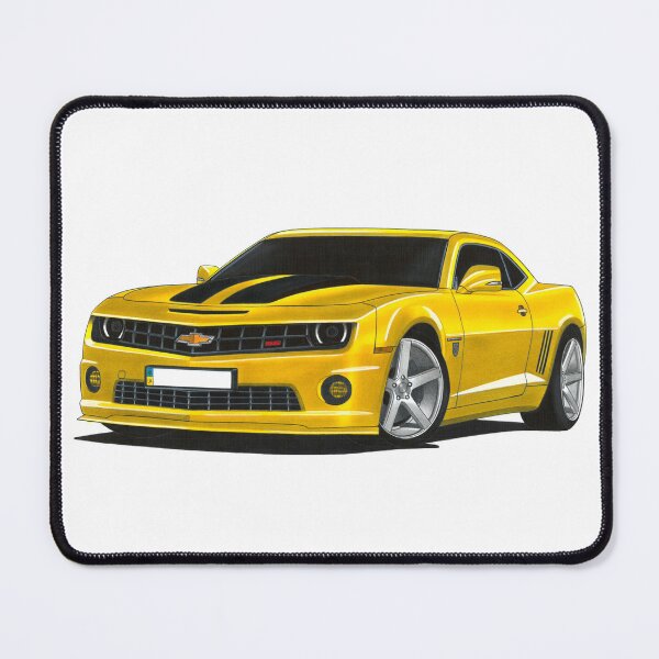 Item preview, Exclusive drawing legendary movie muscle car modified yellow Chevy Camaro SS V8 Coupe designed and sold by Cars23.