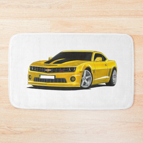Item preview, Exclusive drawing legendary movie muscle car modified yellow Chevy Camaro SS V8 Coupe designed and sold by Cars23.