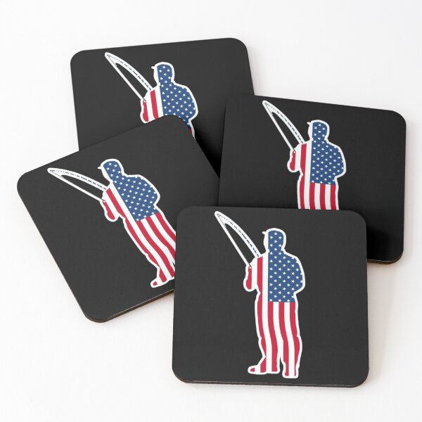 Item preview, Peaceful Fishing Sunset in Patriotic Colors designed and sold by KapiPrint.