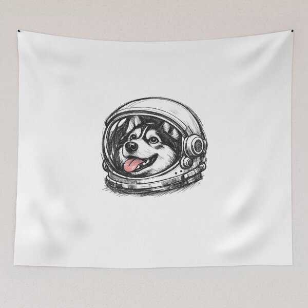 Item preview, Astronaut Dog Head Essential T-Shirt designed and sold by SoftSproutstu.