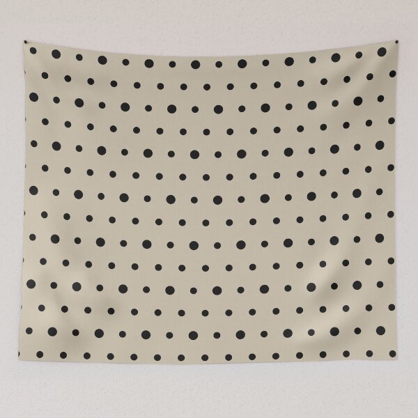 Item preview, Sand And Black Polka Dot Pattern designed and sold by pattern-archive.