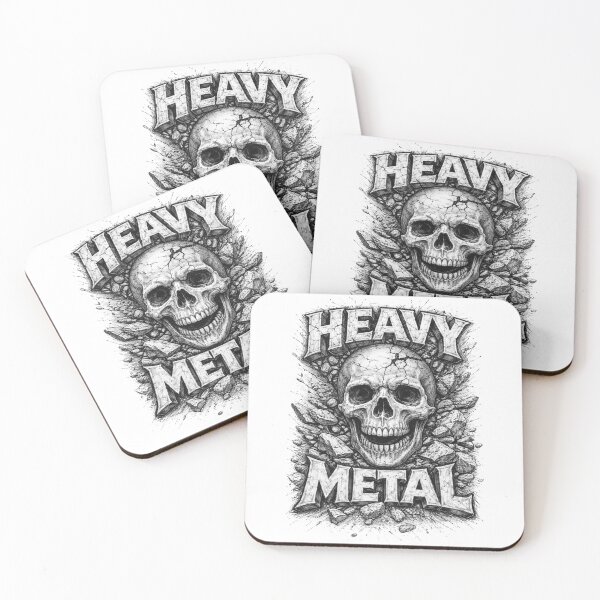 Item preview, Heavy Metal – Hand Drawn Dark Pencil Skull Illustration designed and sold by Mac Sketches.