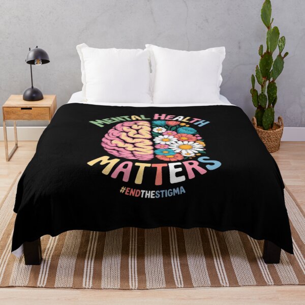 Item preview, mental health matters awareness flowers mind end the stigma designed and sold by IdunayaStore.