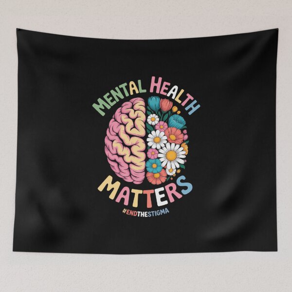 Item preview, mental health matters awareness flowers mind end the stigma designed and sold by IdunayaStore.