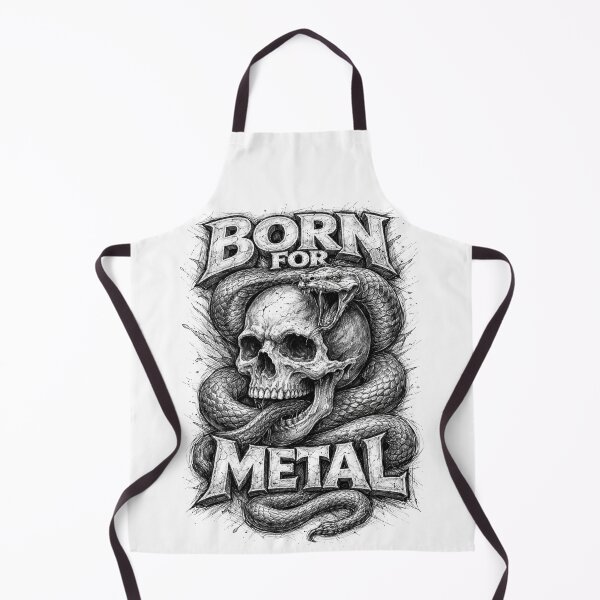 Item preview, Born for Metal – Hand Drawn Dark Pencil Skull Illustration designed and sold by Mac Sketches.