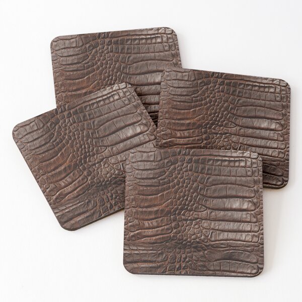 Item preview, Dark Crocodile Scale Brown Leather Photo Texture designed and sold by DigitaICraft.
