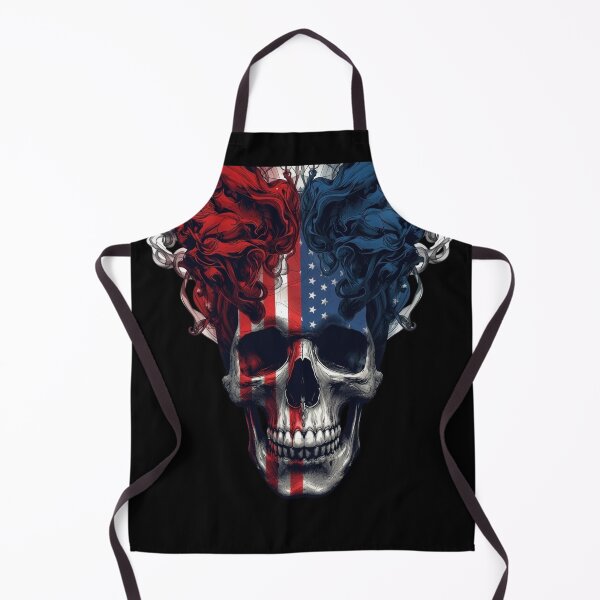 Item preview, Abstract Skull with Patriotic Smoke Flow designed and sold by KapiPrint.