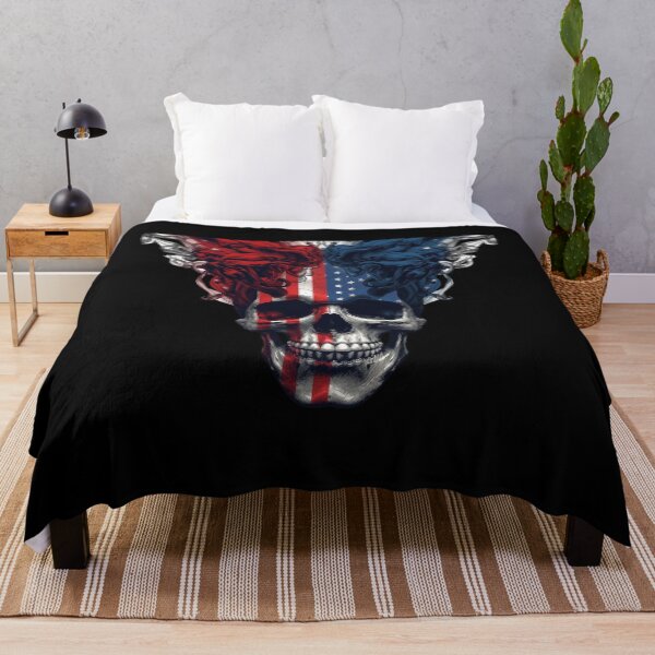 Item preview, Abstract Skull with Patriotic Smoke Flow designed and sold by KapiPrint.