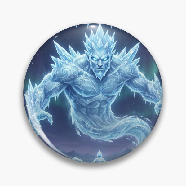 Item preview, Cryo Genie – Mystical Ice Genie in an Arctic Landscape designed and sold by WordPlayStudio.