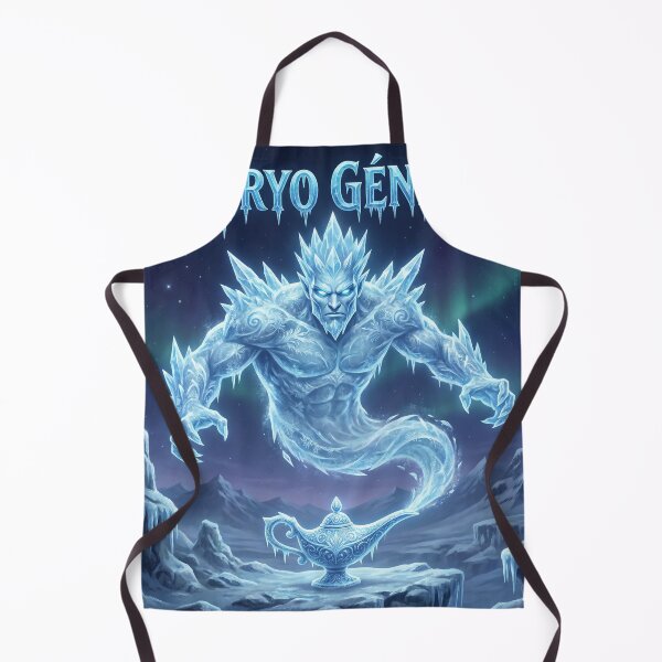 Item preview, Cryo Genie – Mystical Ice Genie in an Arctic Landscape designed and sold by WordPlayStudio.