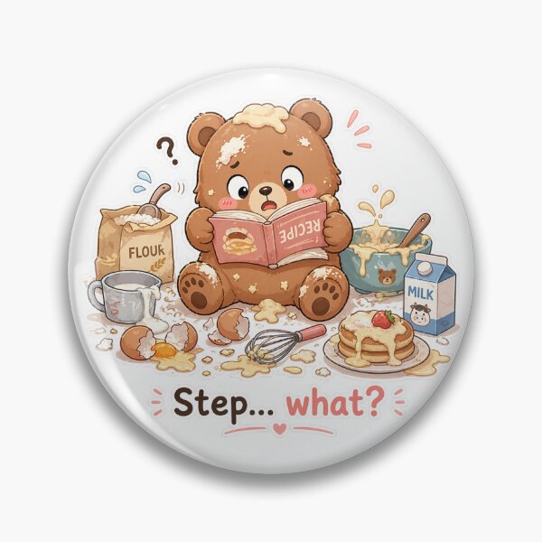 Item preview, Confused Bear Cooking Recipe Step What Moment designed and sold by Sadia  Jannat.