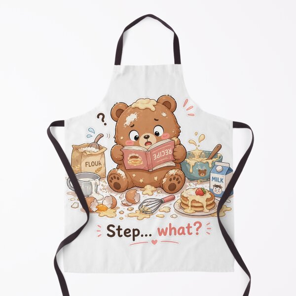 Item preview, Confused Bear Cooking Recipe Step What Moment designed and sold by Sadia Jannat.