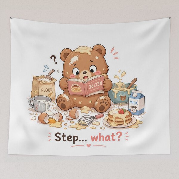 Item preview, Confused Bear Cooking Recipe Step What Moment designed and sold by Sadia  Jannat.