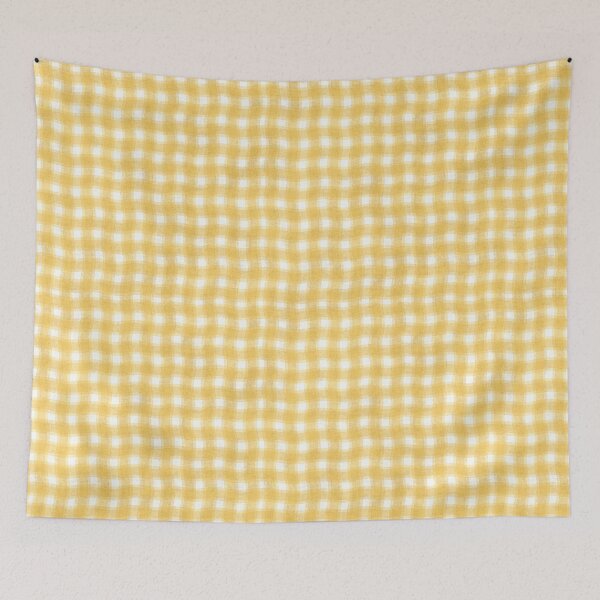 Item preview, Checked Velvet Lemon Wavy Stripe Pattern – Summer Abstract Lines Design designed and sold by NadiTrends.