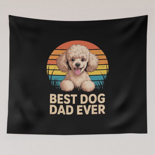 Item preview, Men's Mens Quote Best Dog Dad Ever Poodle Lover designed and sold by IdunayaStore.