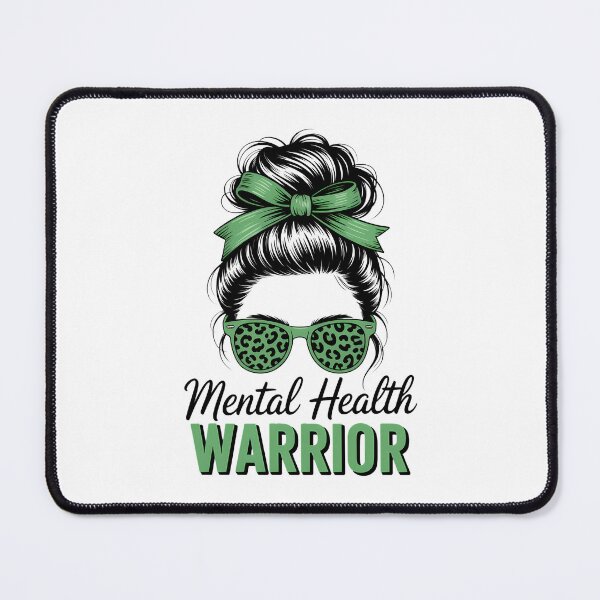 Item preview, Mental Health Warrior Messy Bun designed and sold by IdunayaStore.