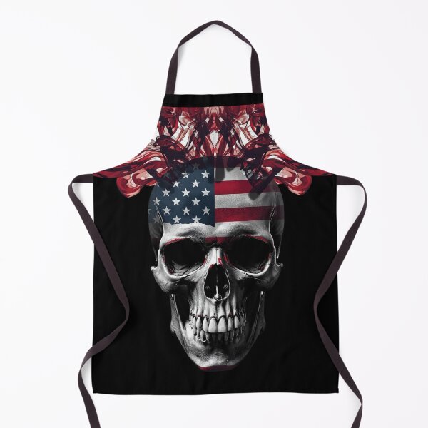 Item preview, Abstract Skull with Patriotic Smoke Flow designed and sold by KapiPrint.