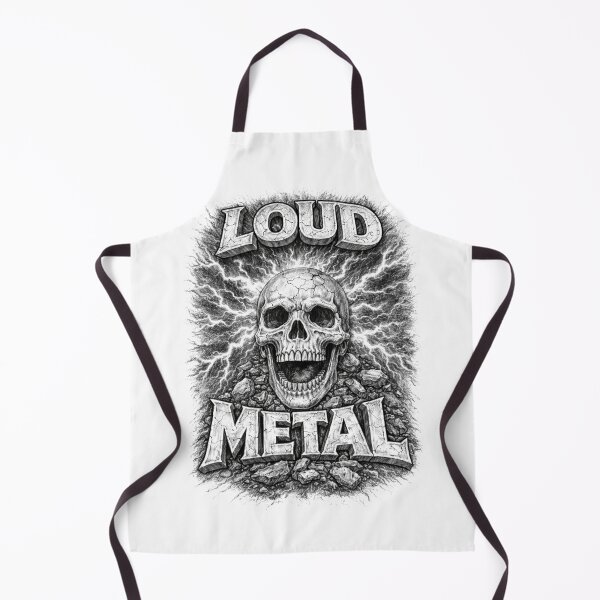 Item preview, Loud Metal – Hand Drawn Dark Pencil Skull Illustration designed and sold by Mac Sketches.