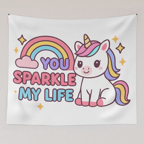 Item preview, You sparkle my life unicorn  designed and sold by uunaa.