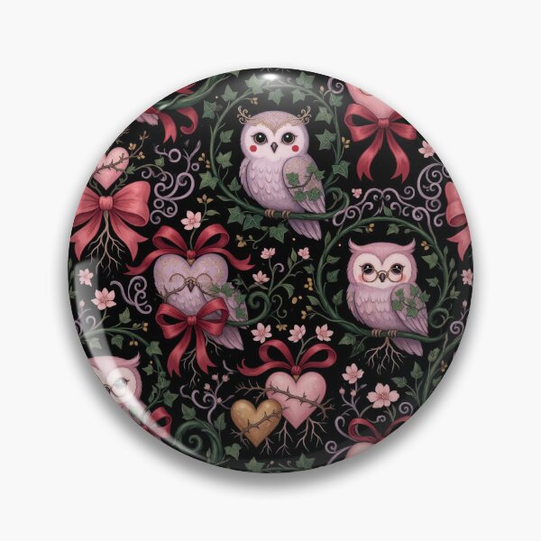 Item preview, Owls and Ribbons Pattern | Ed Hardy Style | Lowbrow Pop Surrealism designed and sold by Piagor.