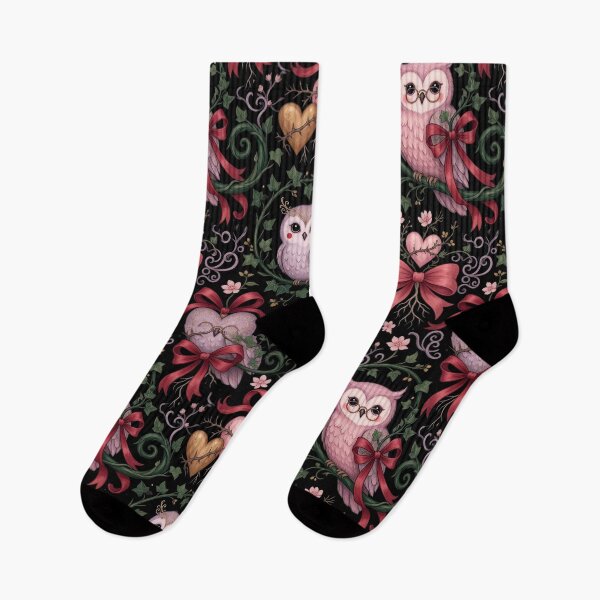 Item preview, Owls and Ribbons Pattern | Ed Hardy Style | Lowbrow Pop Surrealism designed and sold by Piagor.