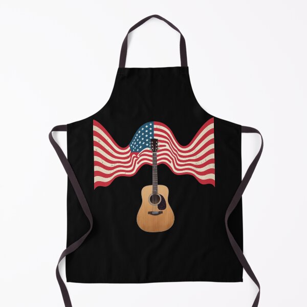 Item preview, Acoustic Guitar with Flowing Patriotic Sound Waves designed and sold by KapiPrint.