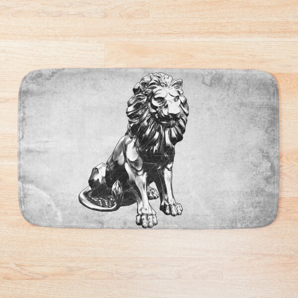 Item preview, Lion Statue: Dark Gothic Sentinel Etched Architecture Illustration designed and sold by Ghoul Enterprises.