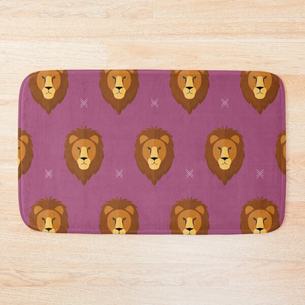 Item preview, Lions heads on purple designed and sold by reneesillus.