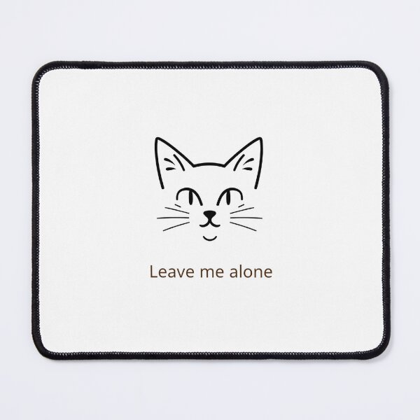 Item preview, Leave Me Alone Cat Dark Minimal Design – Introvert Mood Aesthetic designed and sold by Kavya Art.