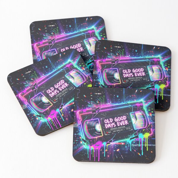 Item preview, Retro VHS Tape with Neon Glitch Art designed and sold by AnnArtshock.