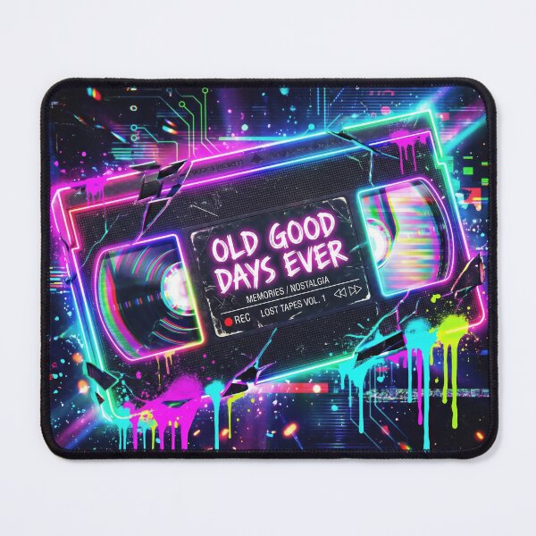 Item preview, Retro VHS Tape with Neon Glitch Art designed and sold by AnnArtshock.