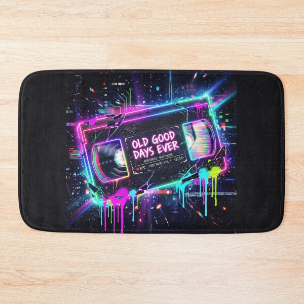 Item preview, Retro VHS Tape with Neon Glitch Art designed and sold by AnnArtshock.