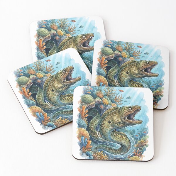 Item preview, Giant Moray Eel Gymnothorax Javanicus Coral Reef designed and sold by RubisLeaf.