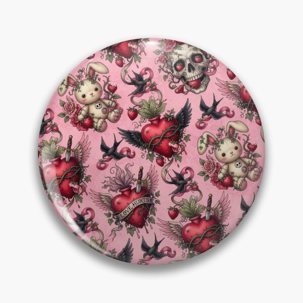 Item preview, Love Hurts Pattern | Ed Hardy Style | Lowbrow Pop Surrealism designed and sold by Piagor.