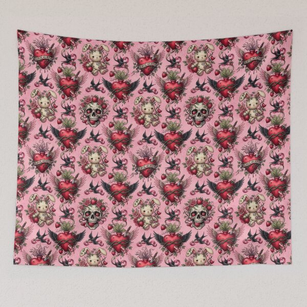 Item preview, Love Hurts Pattern | Ed Hardy Style | Lowbrow Pop Surrealism designed and sold by Piagor.